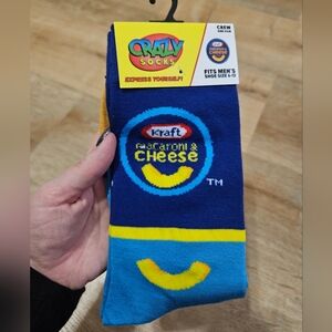 Novelty Kraft Macaroni Cheese Funny Novelty Crazy Socks Unisex Crew Men's 6-12
